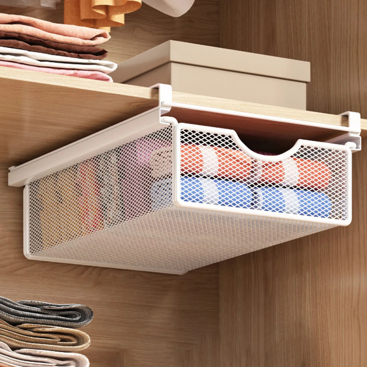 Under-Shelf Hanging Storage Basket