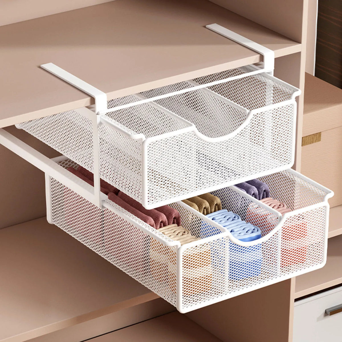 Under-Shelf Hanging Storage Basket