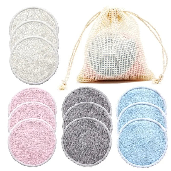 Reusable Bamboo Makeup Remover Pads — 12 Pack