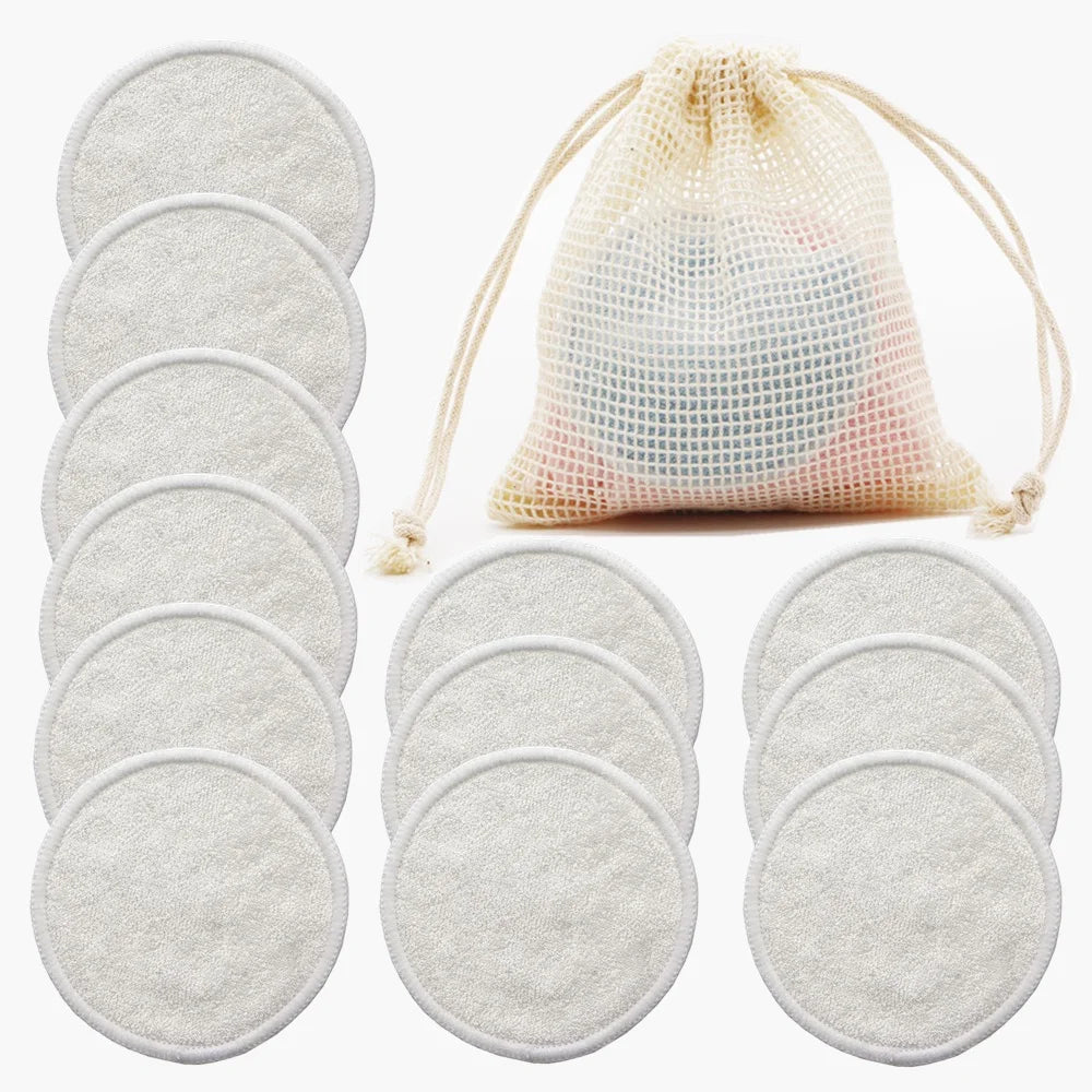 Reusable Bamboo Makeup Remover Pads — 12 Pack