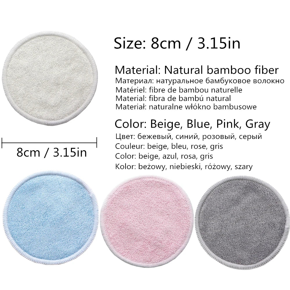 Reusable Bamboo Makeup Remover Pads — 12 Pack