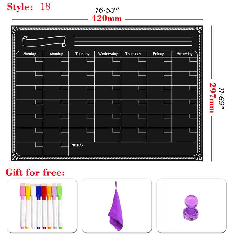 Magnetic Fridge Planner — Multi-Style