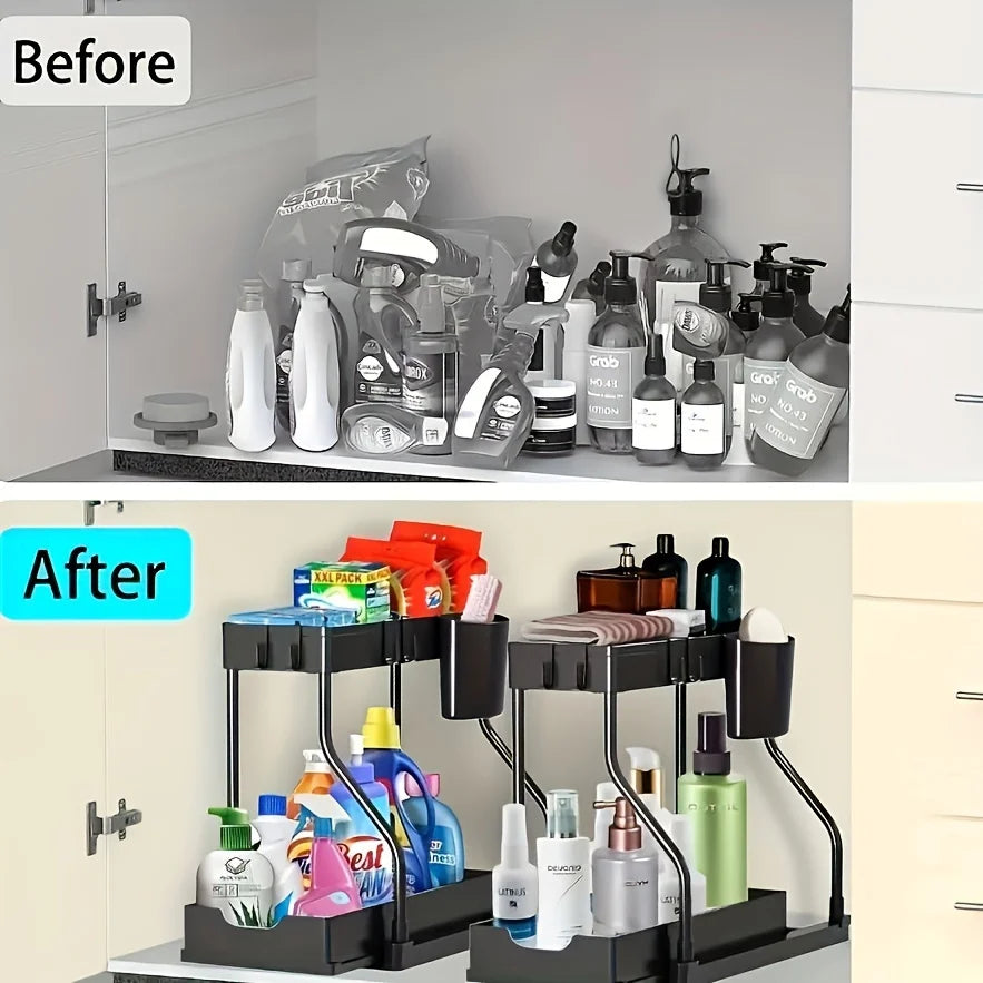 2-Tier Pull-Out Under-Sink Organiser