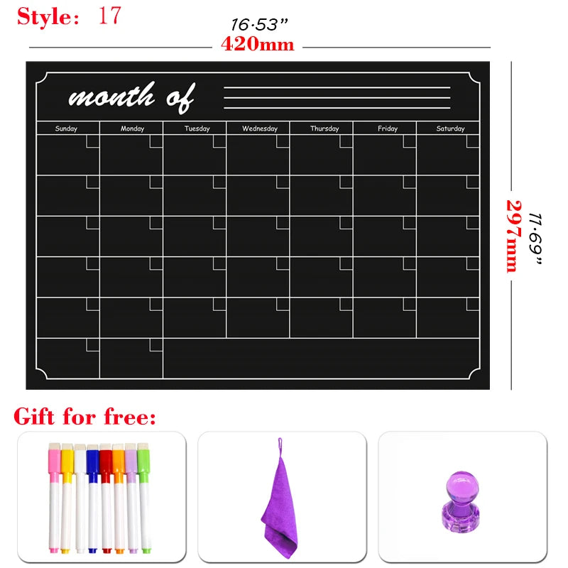 Magnetic Fridge Planner — Multi-Style
