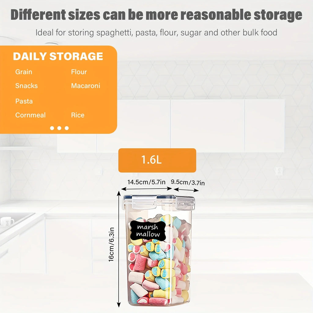 Airtight Food Storage Containers with Labels (pack-size options)