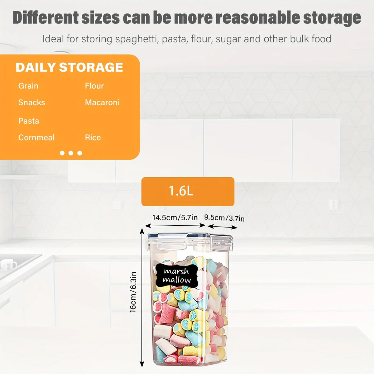 Airtight Food Storage Containers with Labels (pack-size options)