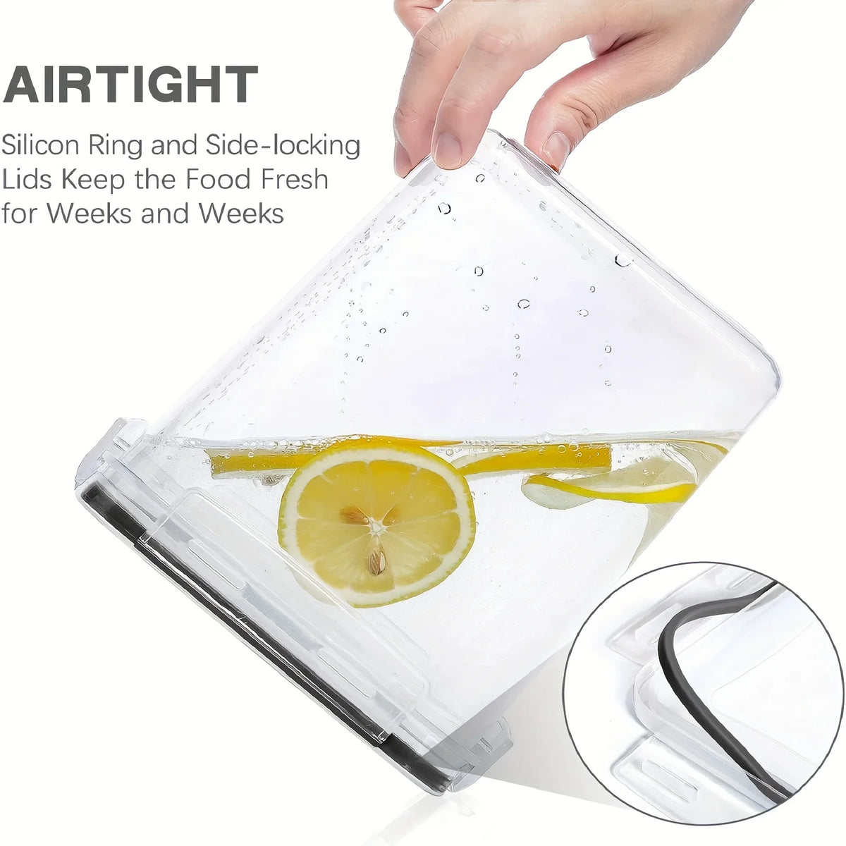 Airtight Food Storage Containers with Labels (pack-size options)