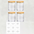 Cotton Pad & Swab Storage Jars (4/6pc set)