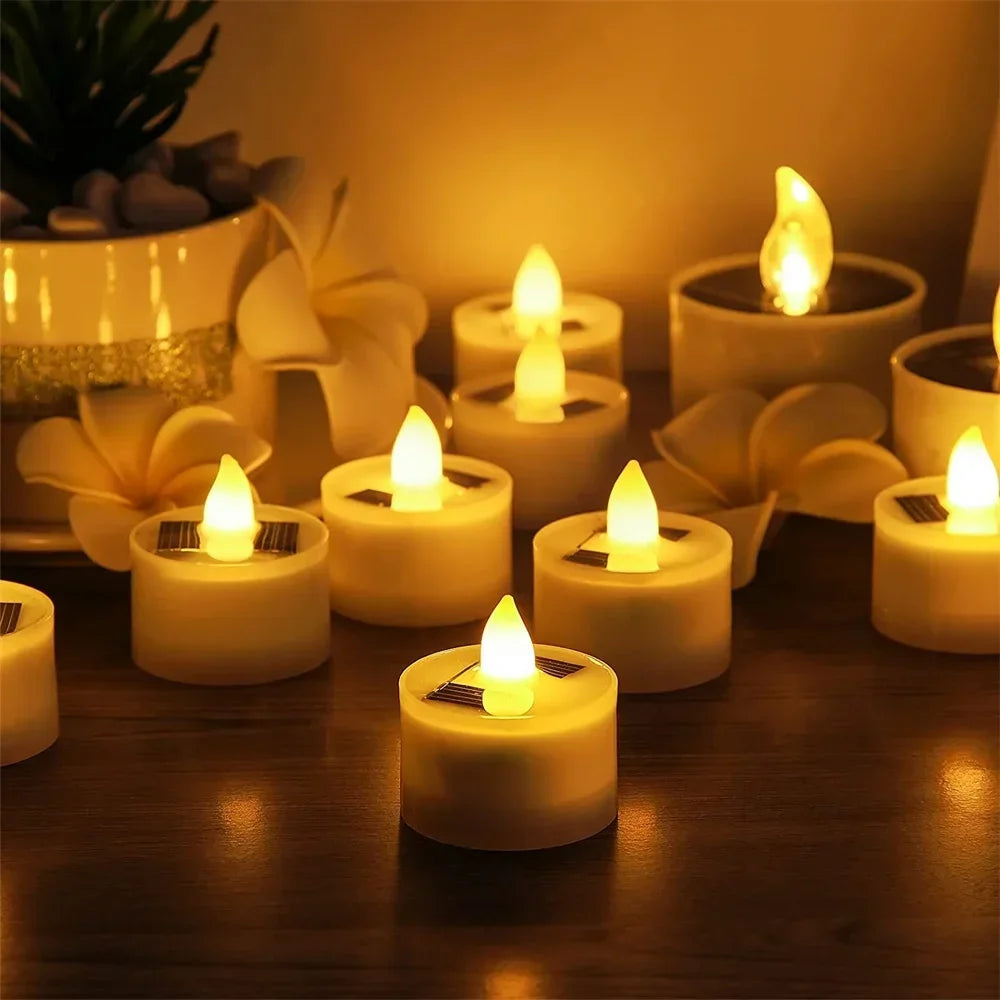Solar LED Tea Candles – Waterproof Outdoor Lights