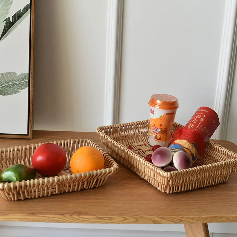 Woven Wicker Storage Tray (1pc, size options)
