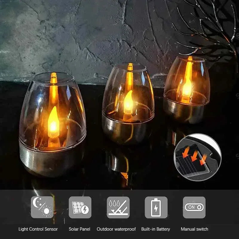 Solar-Powered Flameless Candle Lights