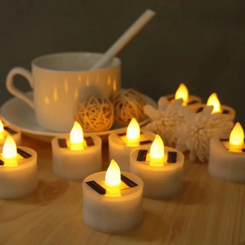 Solar-Powered LED Tea Lights