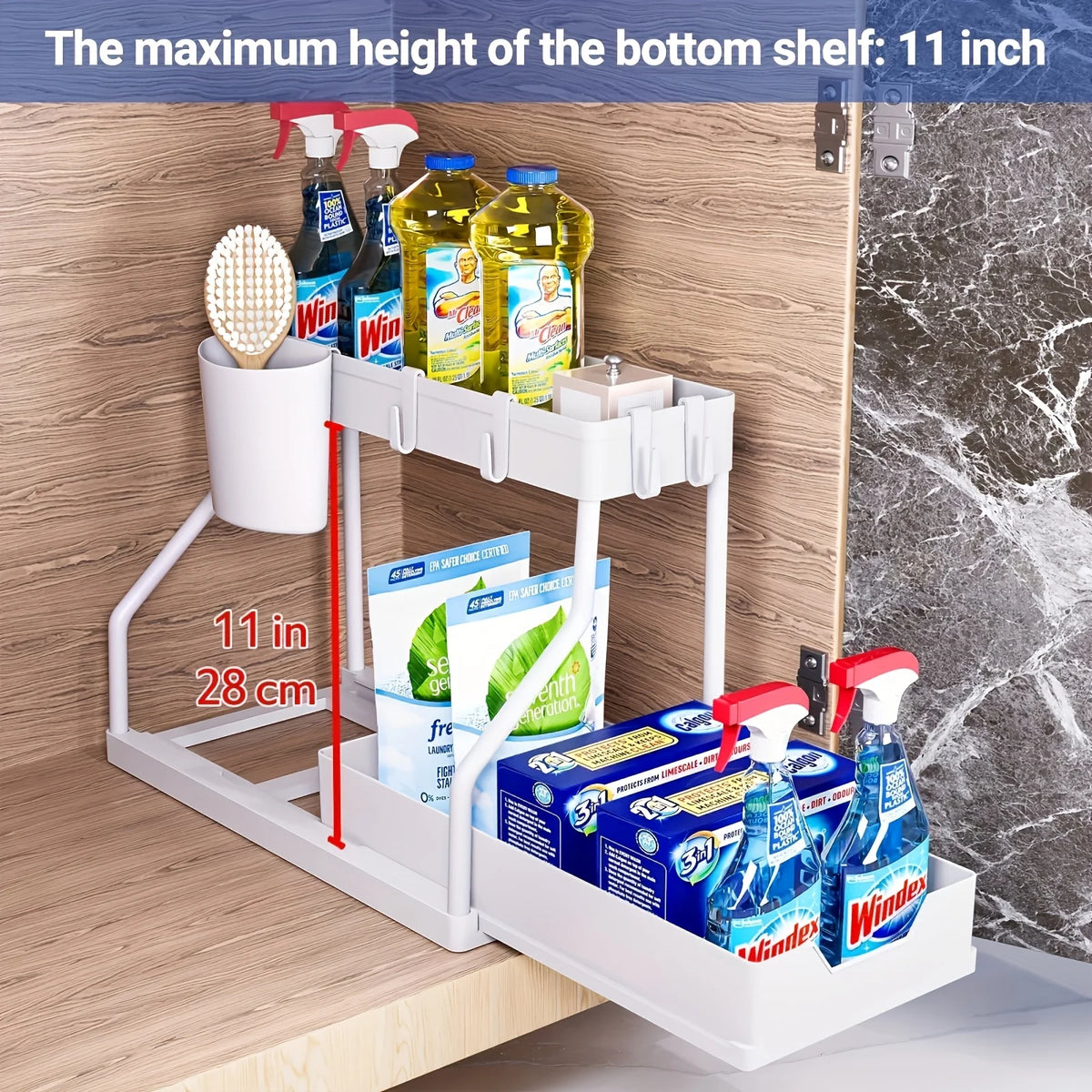 2-Tier Pull-Out Under-Sink Organiser