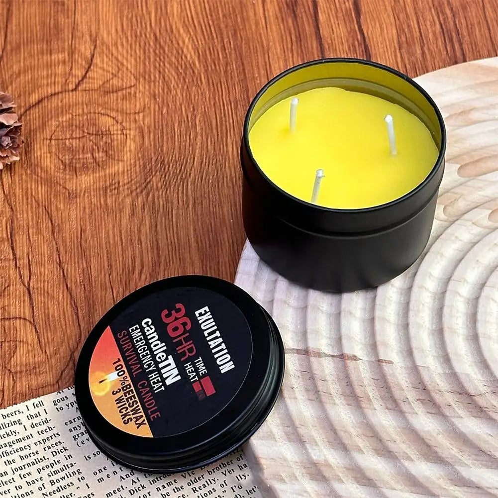 Soy wax emergency candle for camping