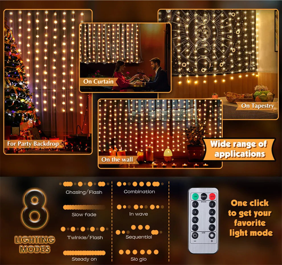 LED Fairy Light Curtain