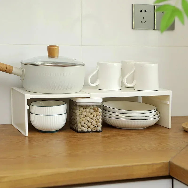 Expandable Kitchen Cabinet Shelf Set