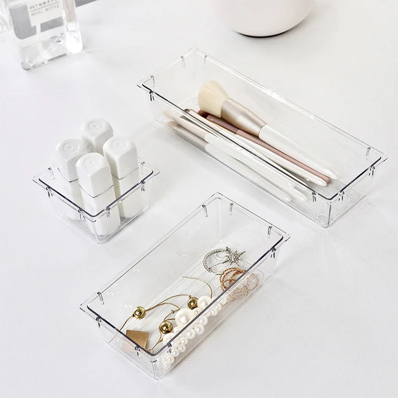 Clear Drawer Organiser Set (4pc set)