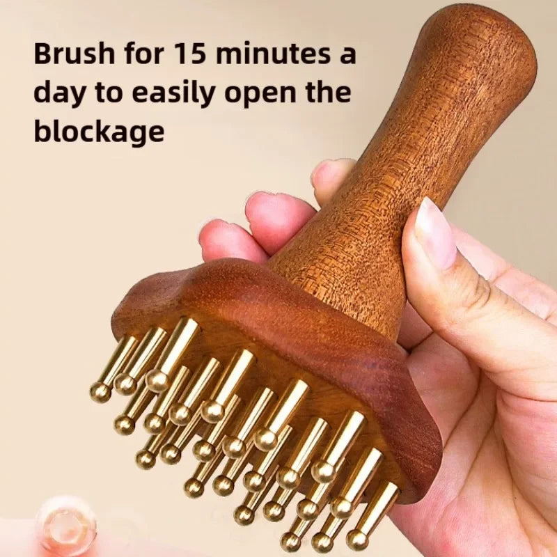 Brass Gua Sha Massage Tool (1pc)