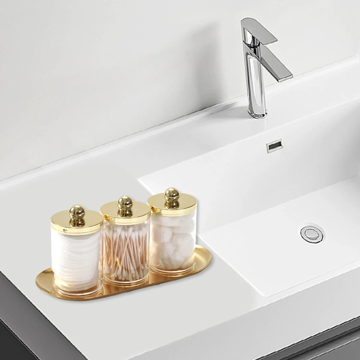 Cotton Pad & Swab Organiser Set (2/3pc + tray options)