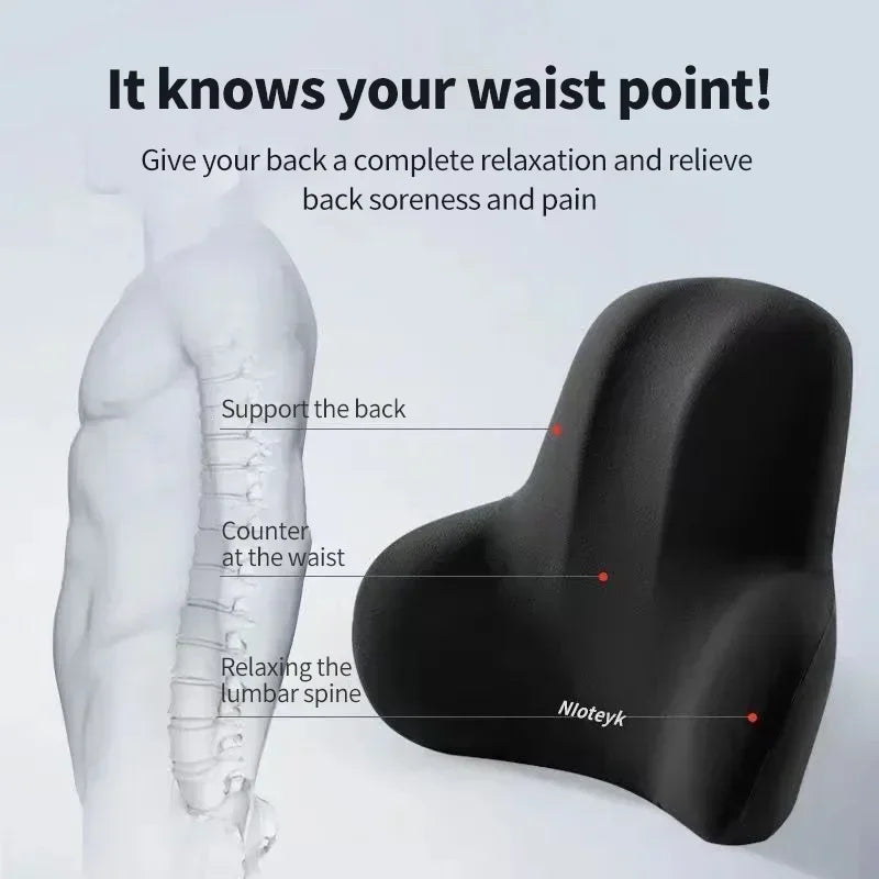 Memory Foam Car Neck & Lumbar Cushion Set