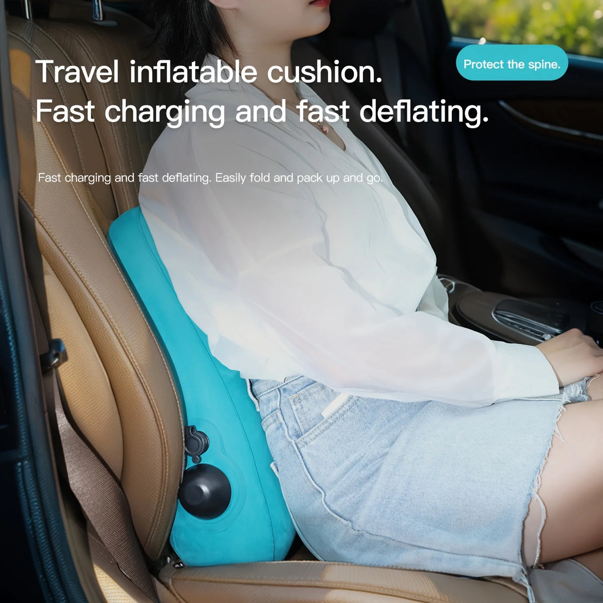 Inflatable Travel Lumbar Cushion