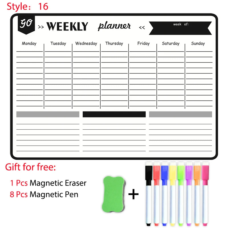 Magnetic Fridge Planner — Multi-Style