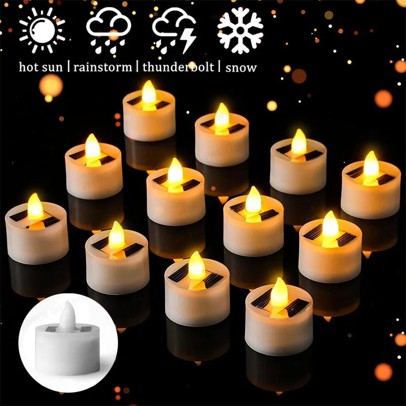 Solar LED Tea Candles – Waterproof Outdoor Lights