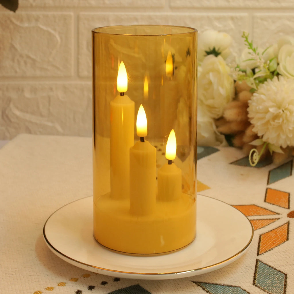 Flameless LED Taper Candles with Shade