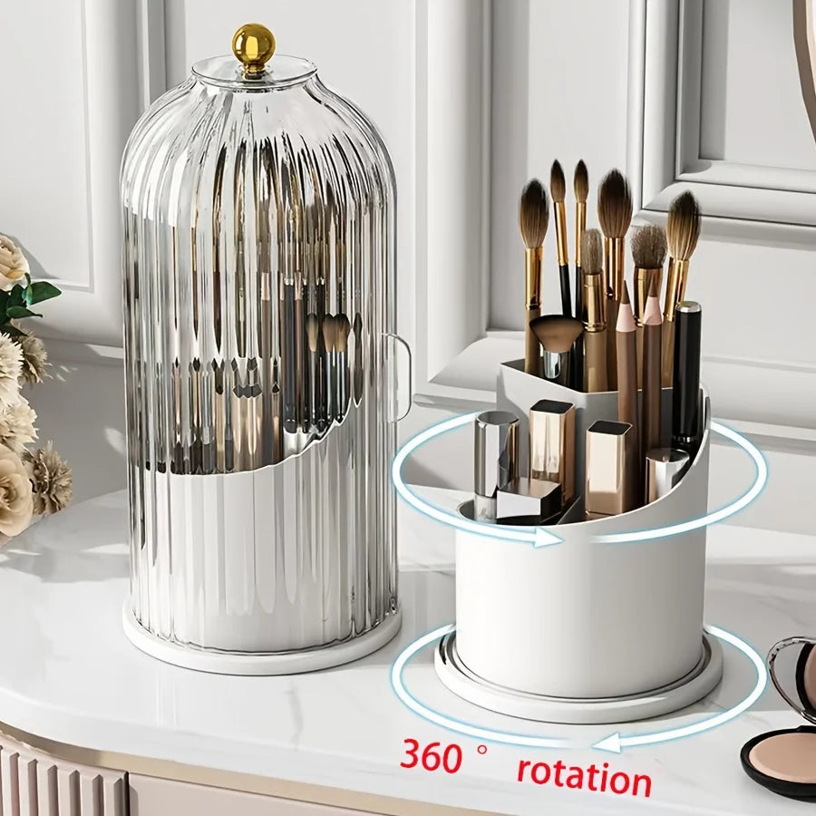 Rotating Makeup Brush Storage Box (2pc set)