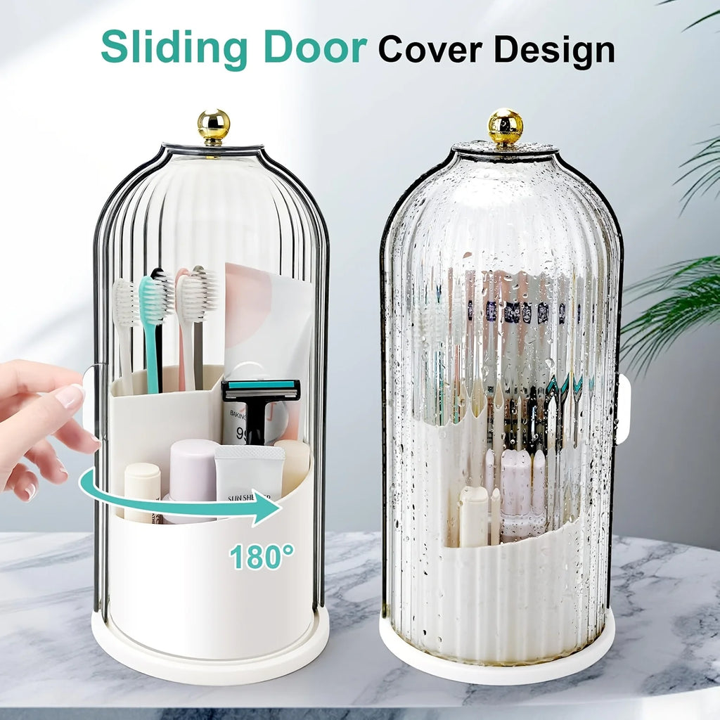 Rotating Makeup Brush Storage Box (2pc set)