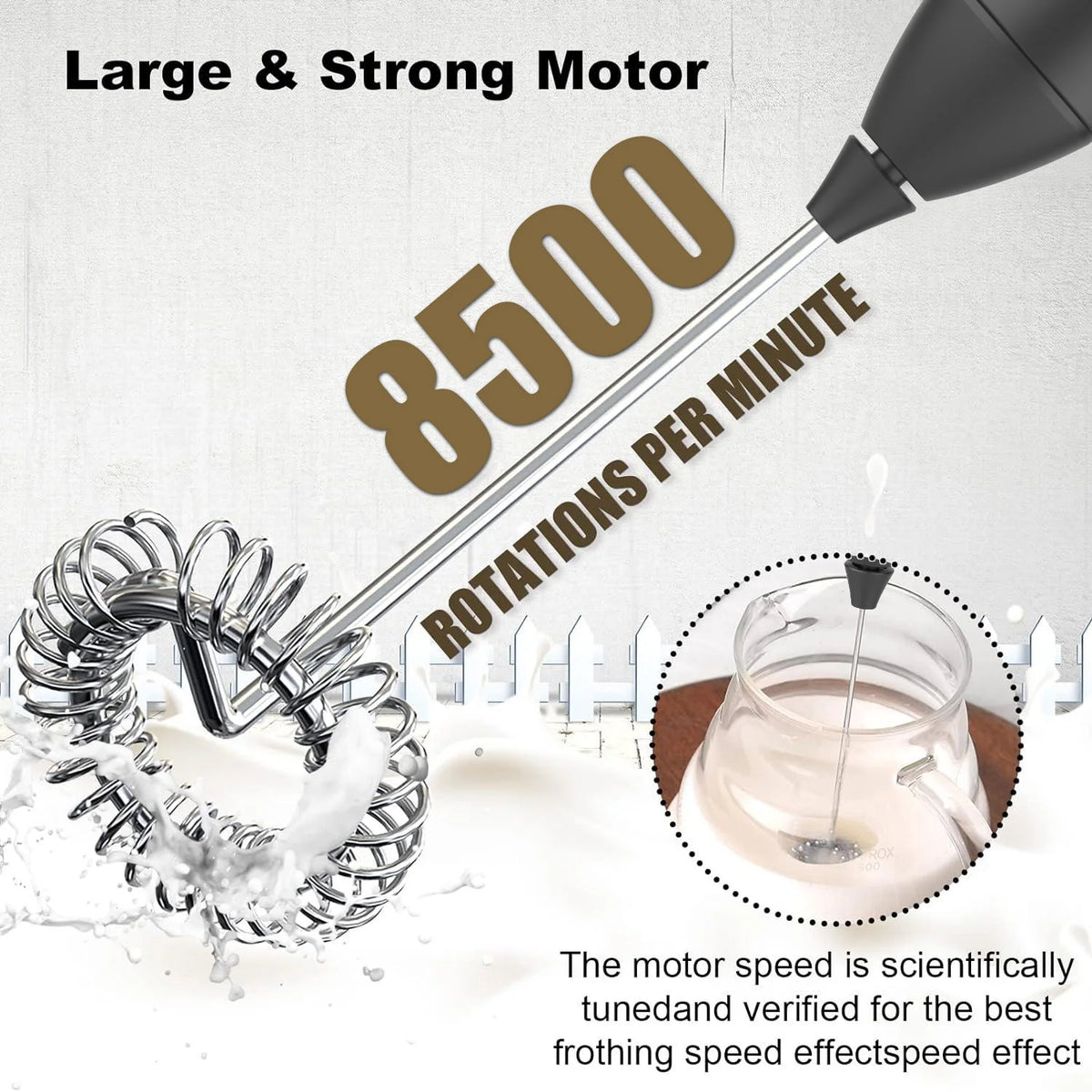 USB Rechargeable Milk Frother – 3 Speeds