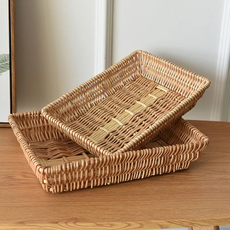 Woven Wicker Storage Tray (1pc, size options)