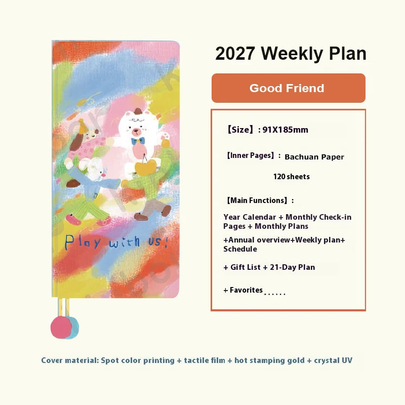 Kinbor 2027 Pocket Weekly Planner