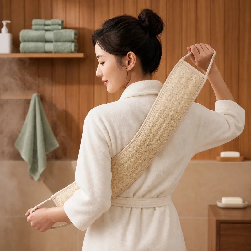 Dual-Sided Loofah Back Scrubber (1pc)