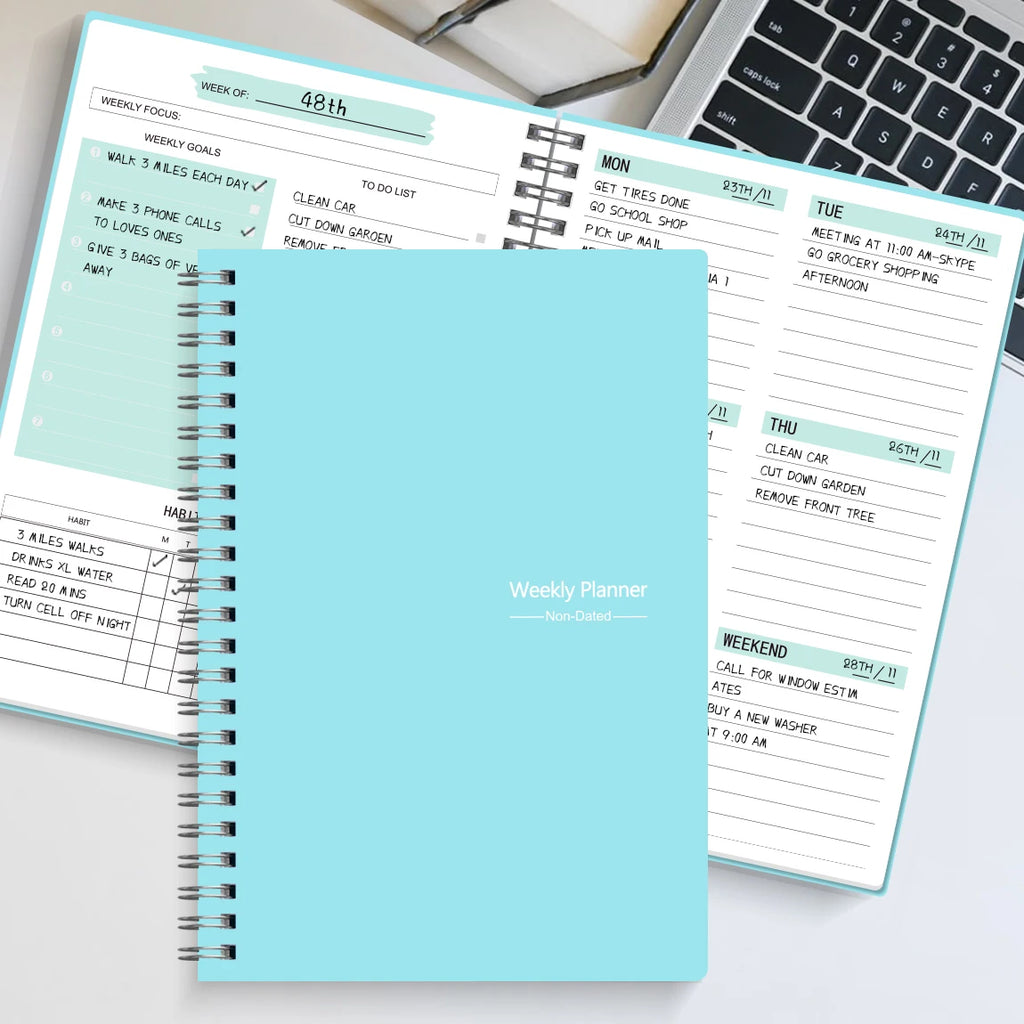 Undated A5 Spiral Weekly Planner