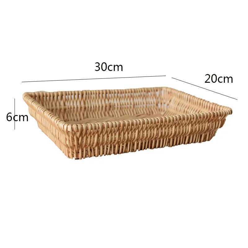 Woven Wicker Storage Tray (1pc, size options)