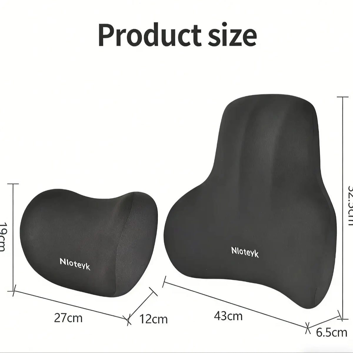Memory Foam Car Neck & Lumbar Cushion Set