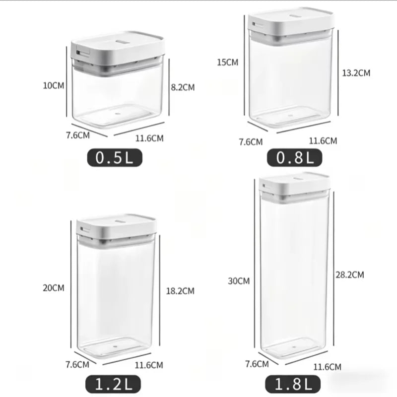Clear Pantry Container for Pasta & Dry Goods (size options)