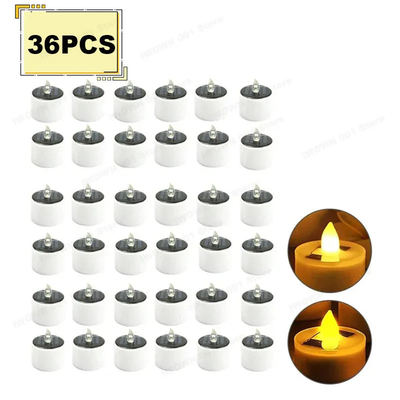 Solar LED Tea Candles – Waterproof Outdoor Lights