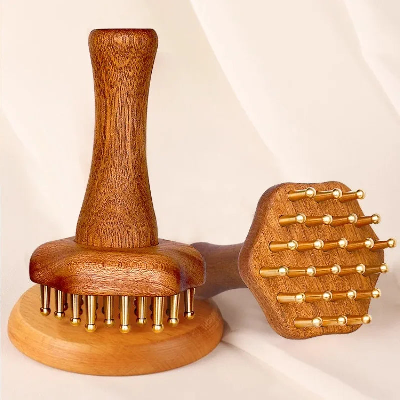 Brass Gua Sha Massage Tool (1pc)