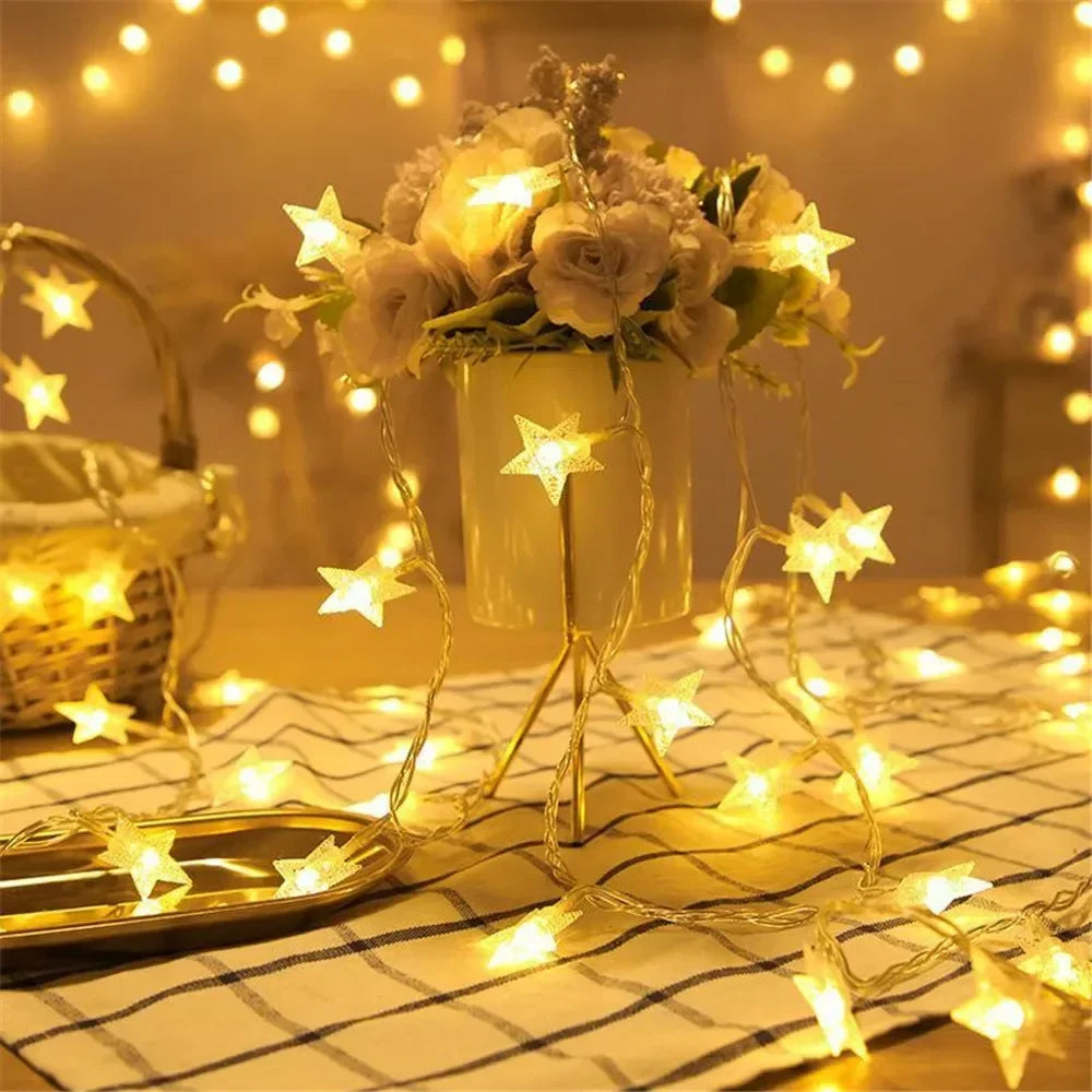Star-Shaped LED Fairy String Lights