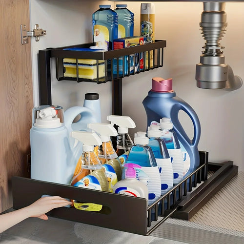 2-Tier Pull-Out Organiser Shelf