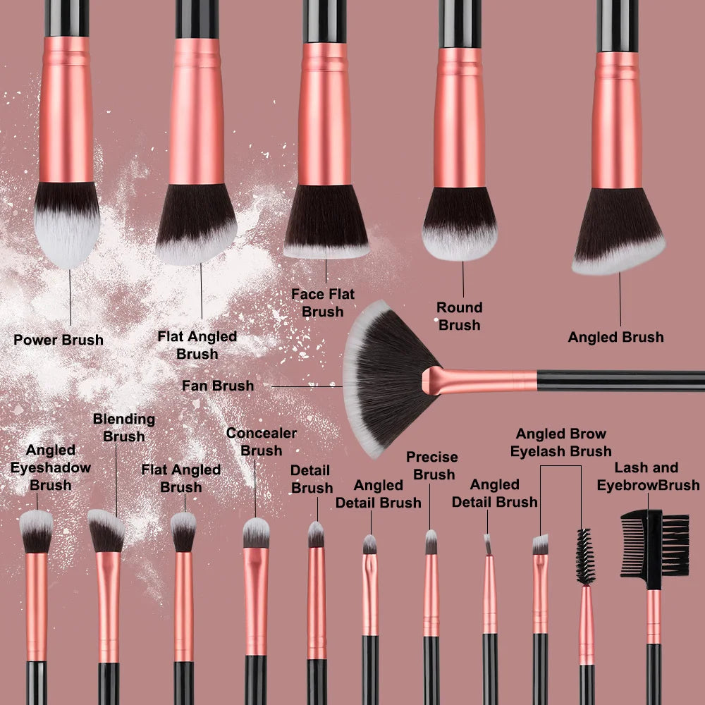 Makeup Brush Set – 14 or 16 Pieces