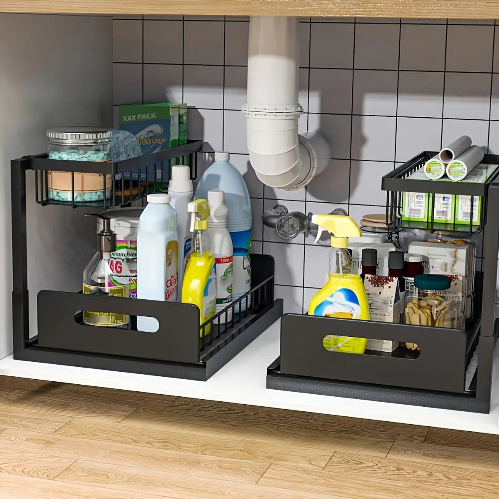 2-Tier Pull-Out Organiser Shelf