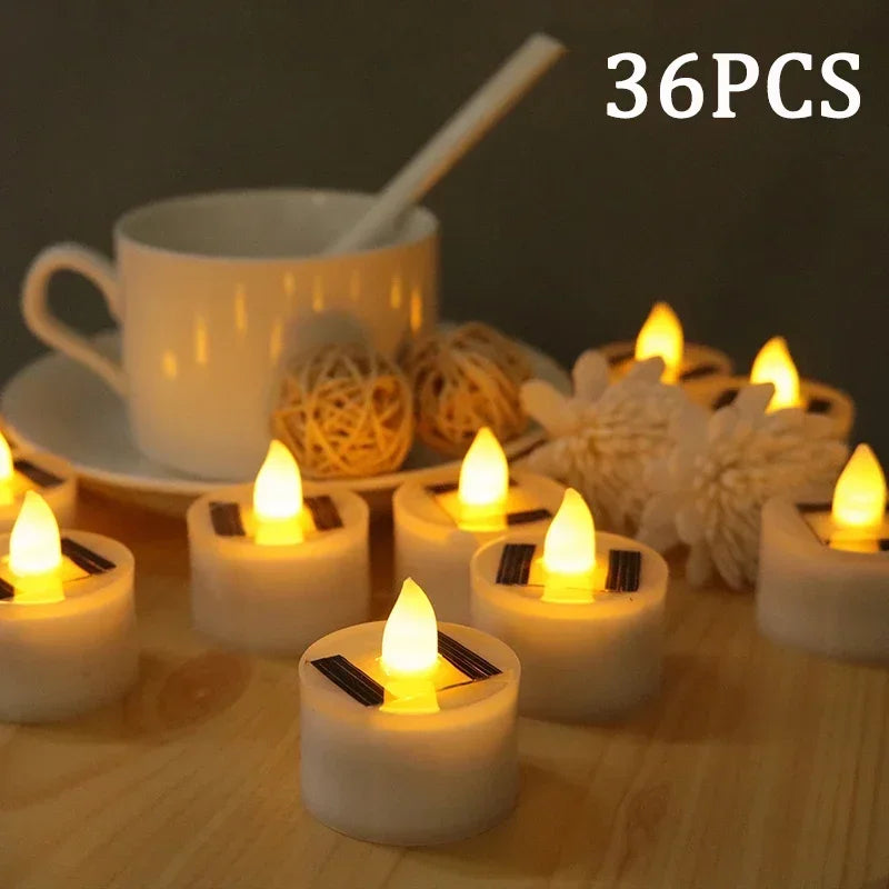 Solar LED Tea Candles – Waterproof Outdoor Lights