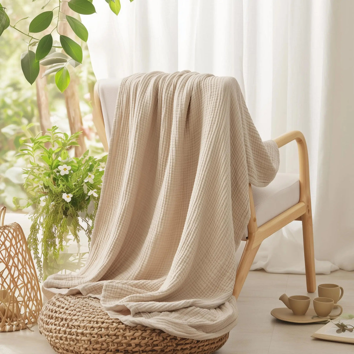 100% Cotton Muslin Blanket