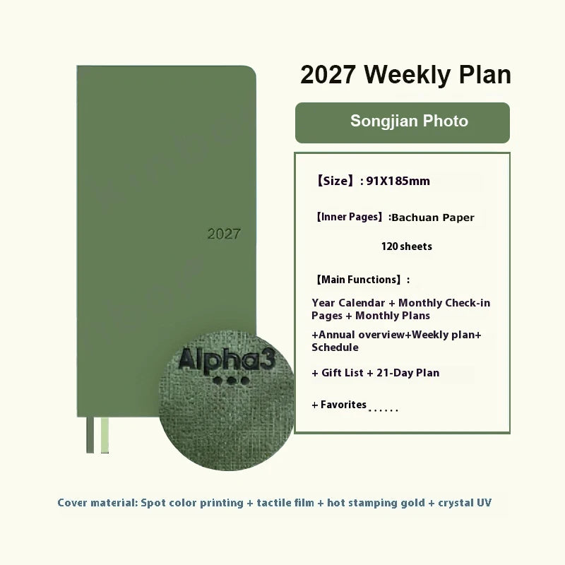 Kinbor 2027 Pocket Weekly Planner