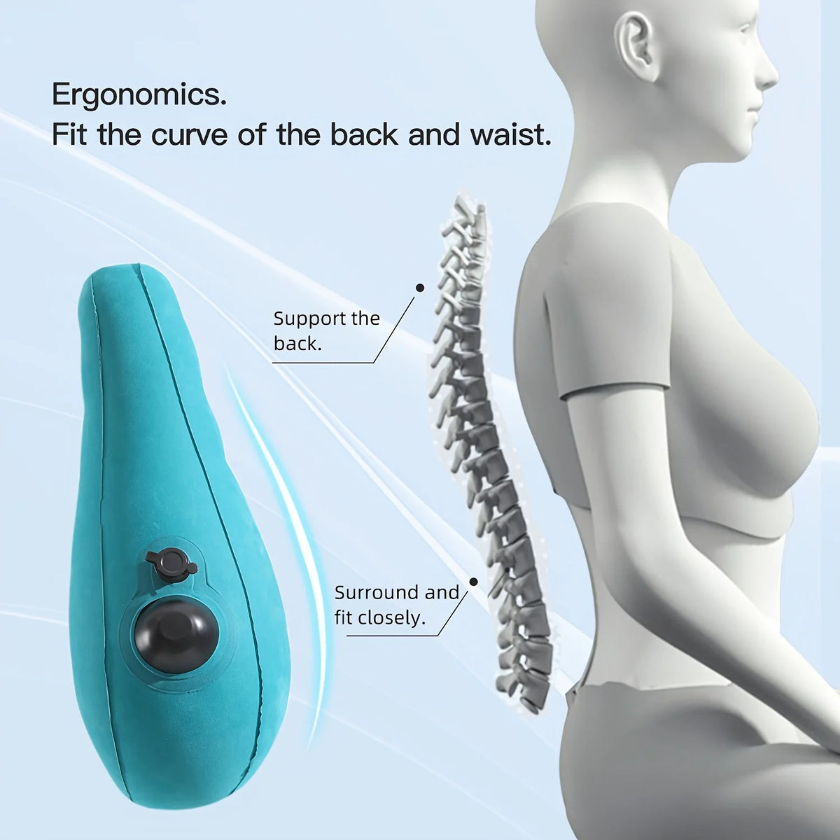 Inflatable Travel Lumbar Cushion