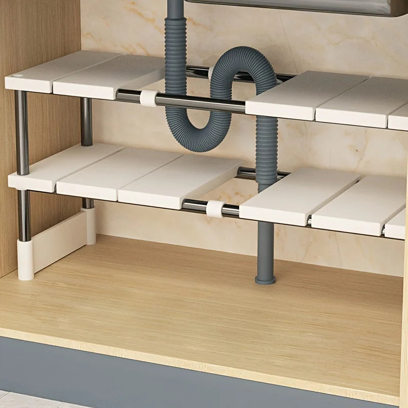 Expandable Under-Sink Storage Rack