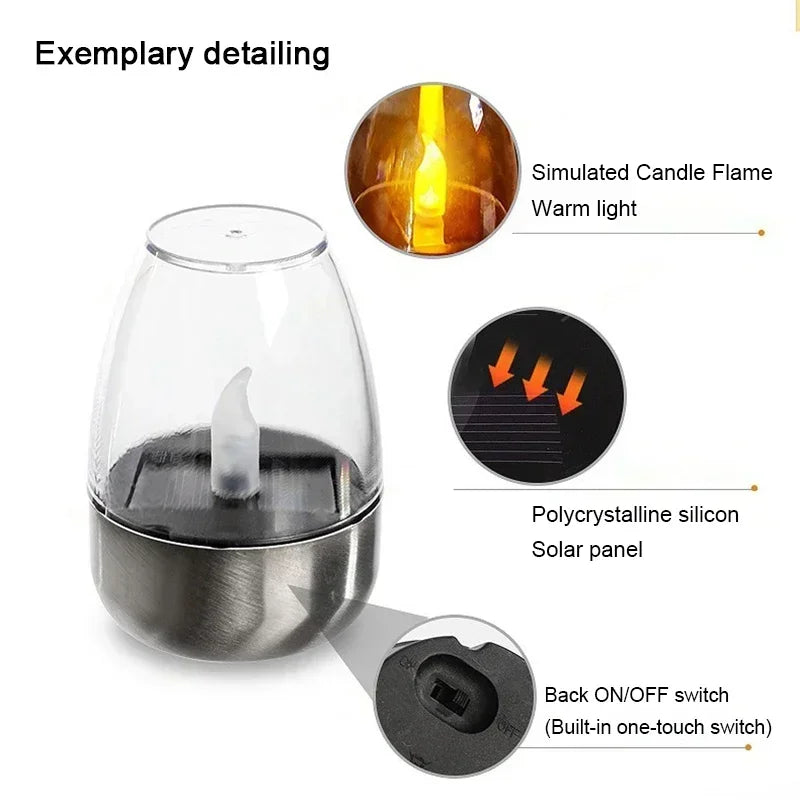 Solar-Powered Flameless Candle Lights